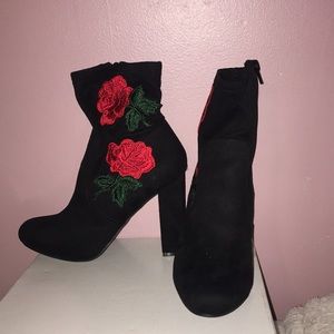 High heeled boots